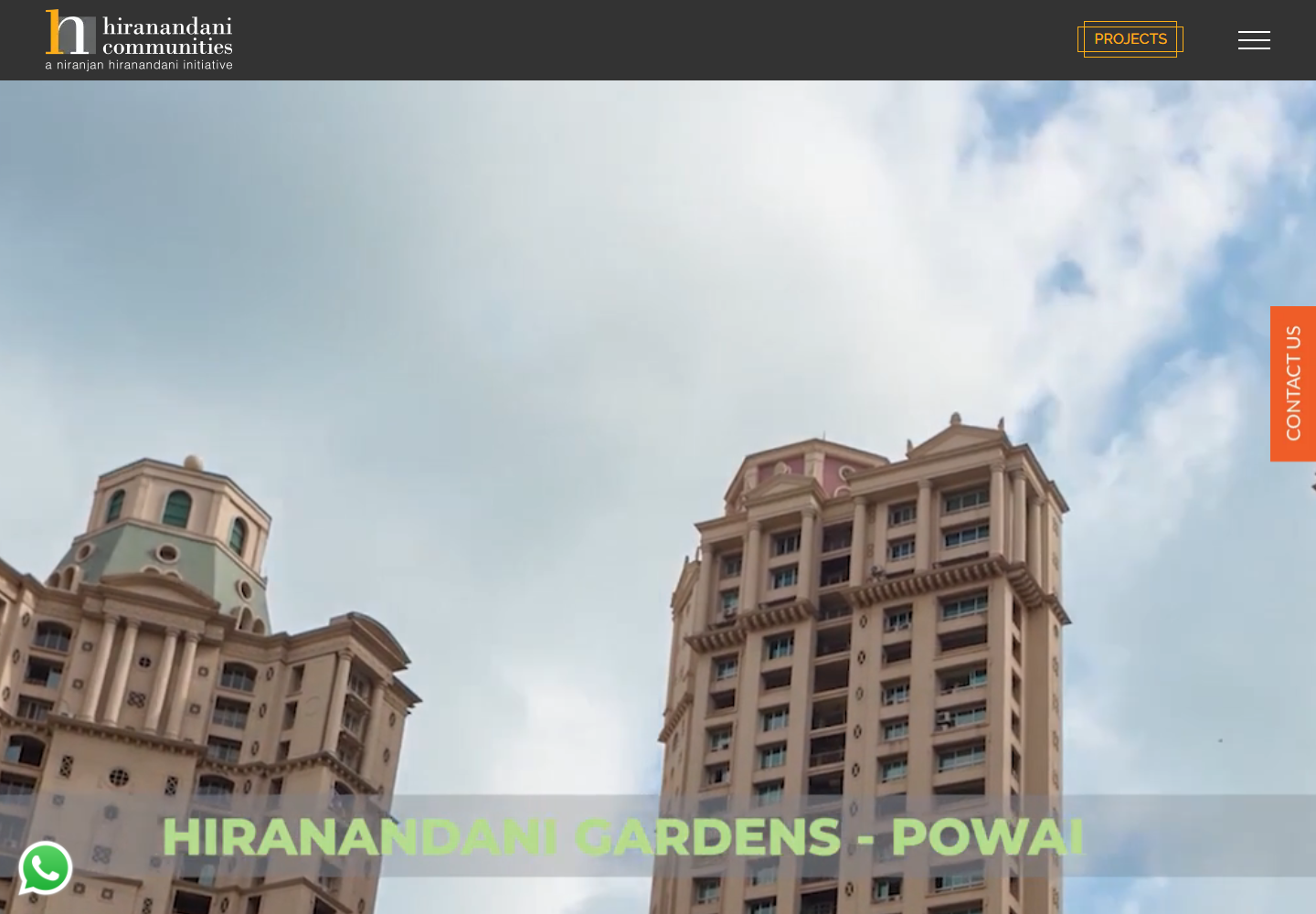 Hiranandani Communities website homepage